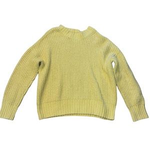 American eagle oversized knit yellow crew neck sweater